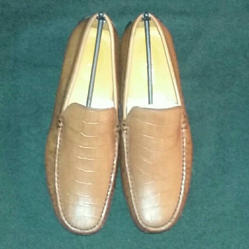 Donald J Pliner Brown Crocco Moccasins 9 NWT - Picture 8 of 8